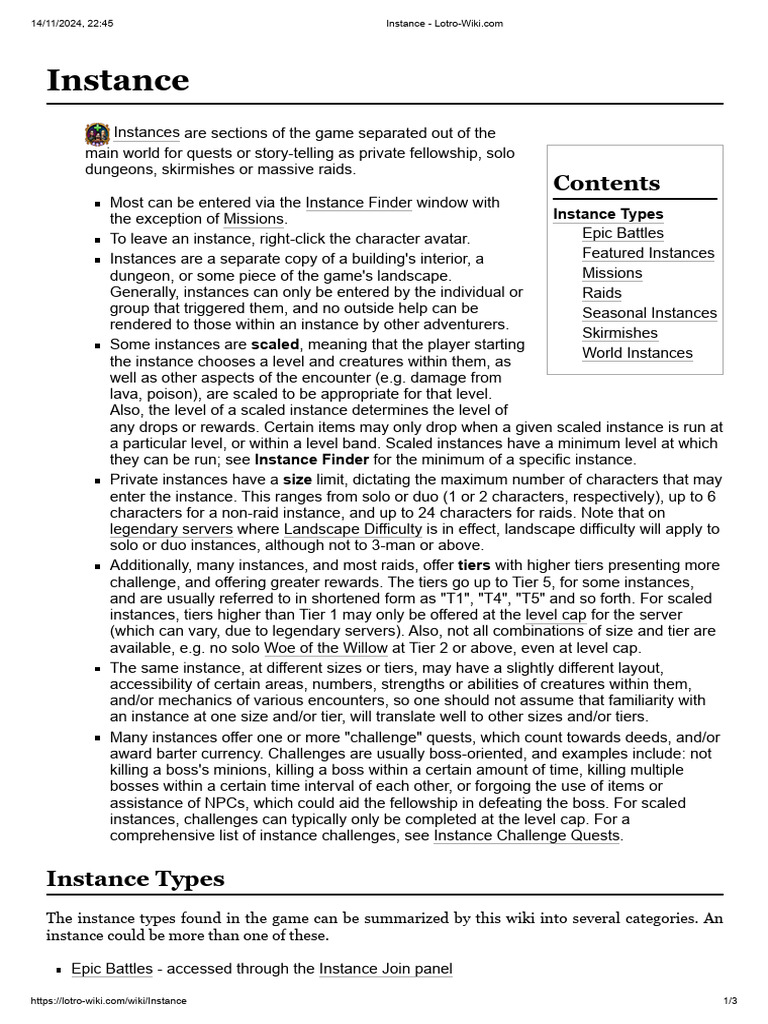 Instance | PDF | Gaming | Multiplayer Online Games