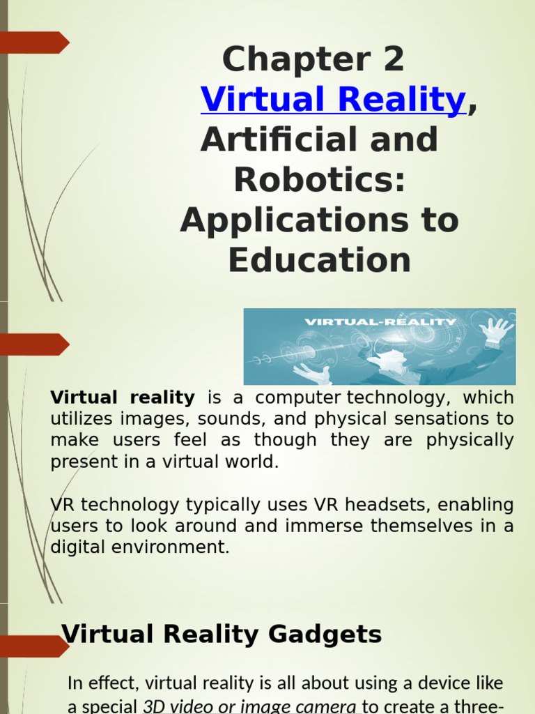 2 Virtual Reality Application in Education | PDF | Games & Activities ...