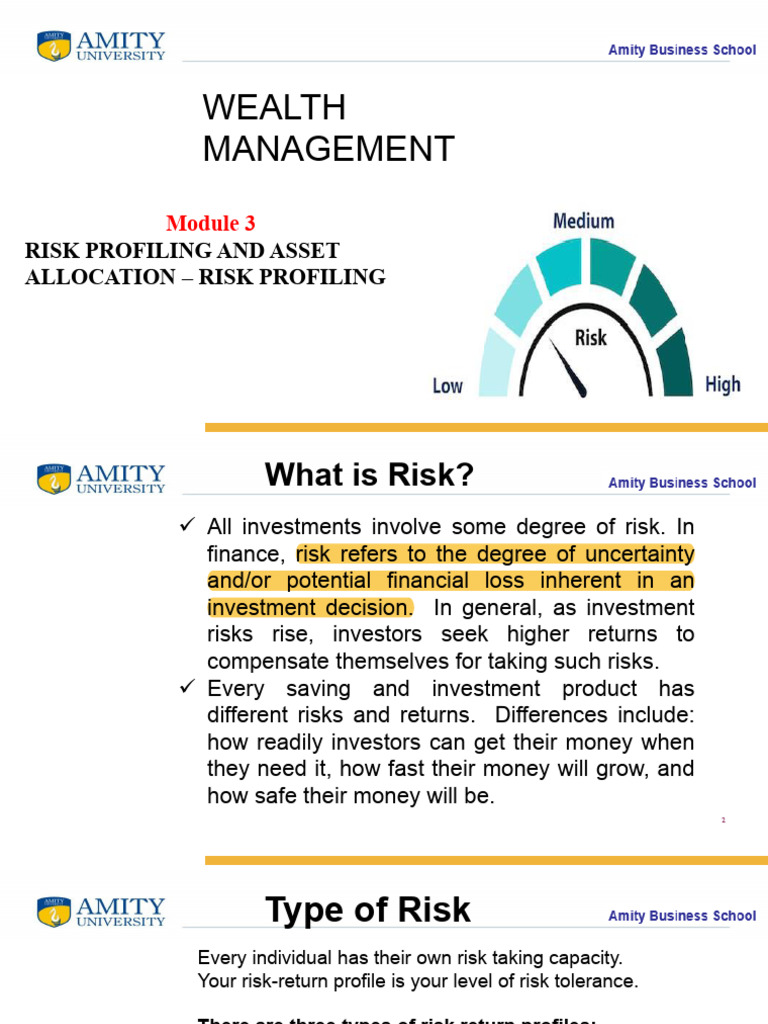 Risk Profiling in Wealth Management | PDF | Investing | Asset Allocation