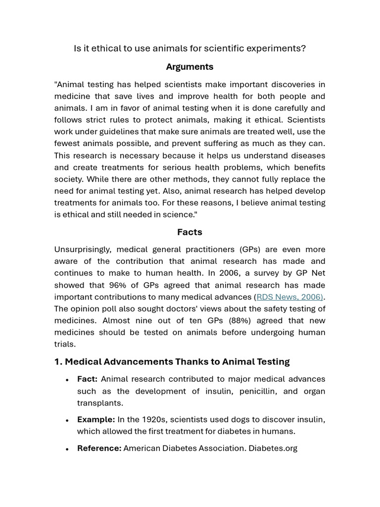 Ethical Considerations in Animal Testing | PDF | Animal Testing ...