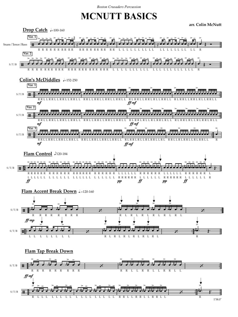 Breaks et Rudiments des Boston Crusaders | PDF
