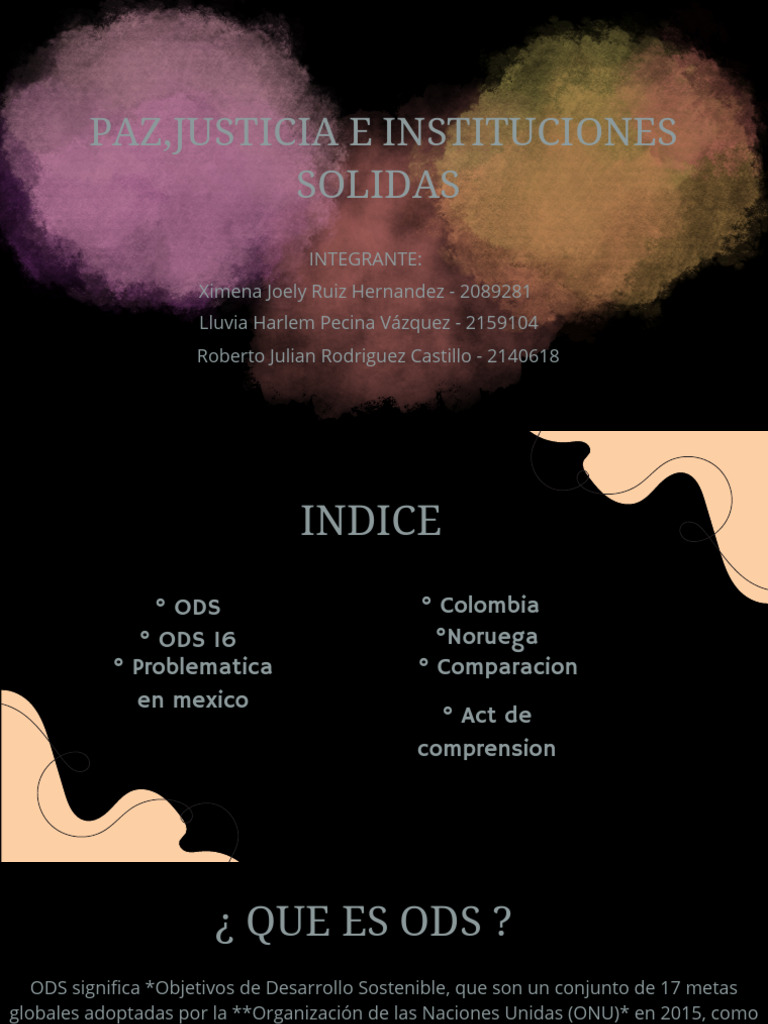 ODS 16 en Colombia: Retos y Avances | PDF | Corrupción política | Colombia