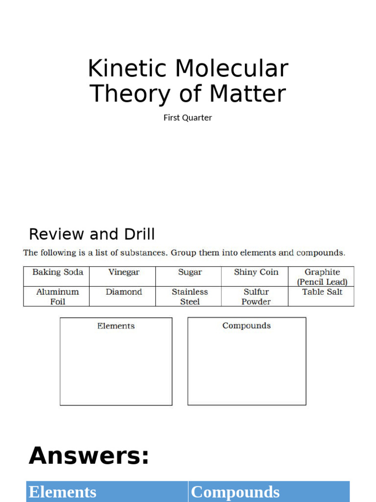 Kinetic Molecular Theory Overview | PDF | Gases | Temperature