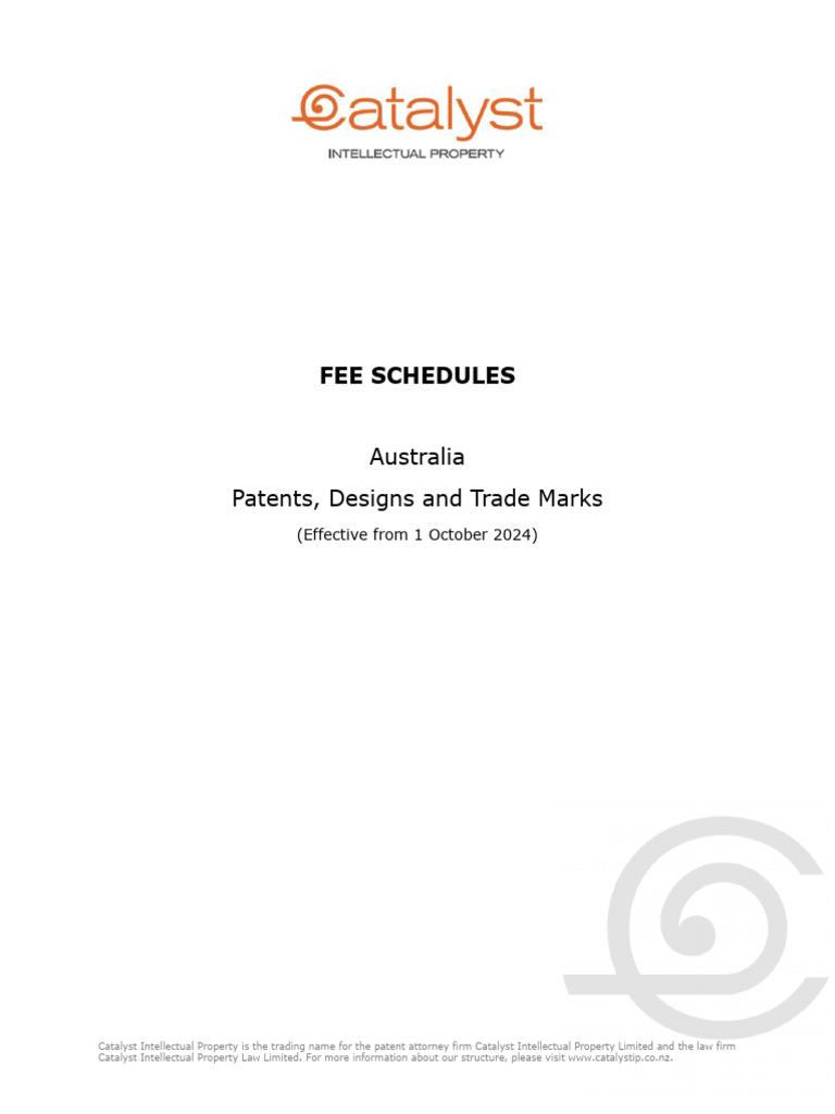Photo inspiration: Picture Idea: Australia Fee Schedules Usd Pdf Patent