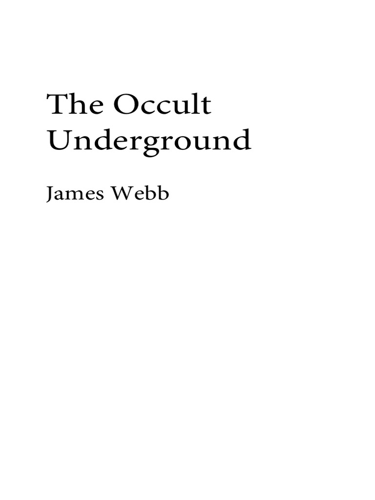 James webb the occult underground 1974 open court publishing
