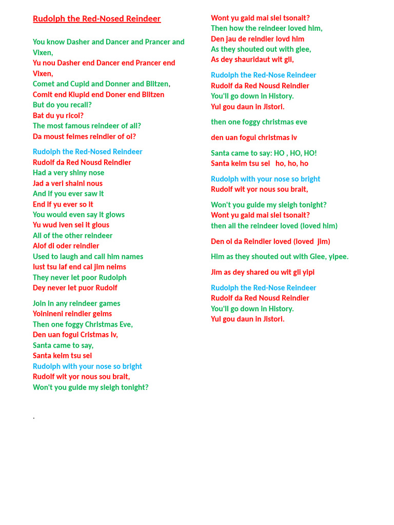 Rudolph The Red - 1°D - TRANSLATE | PDF | Art
