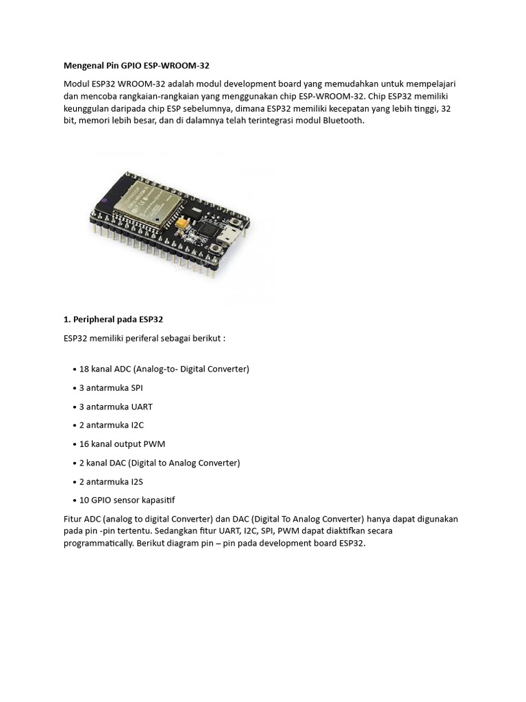 Mengenal Pin GPIO ESP | PDF