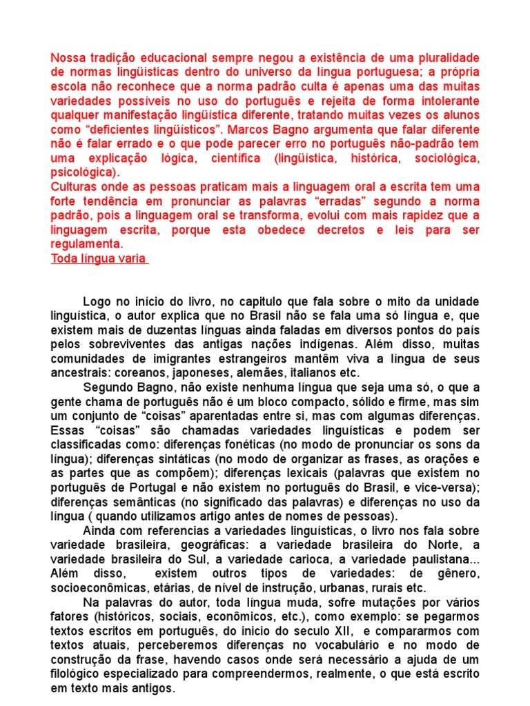 Resumo Critico Do Livro A Lingua De Eulalia