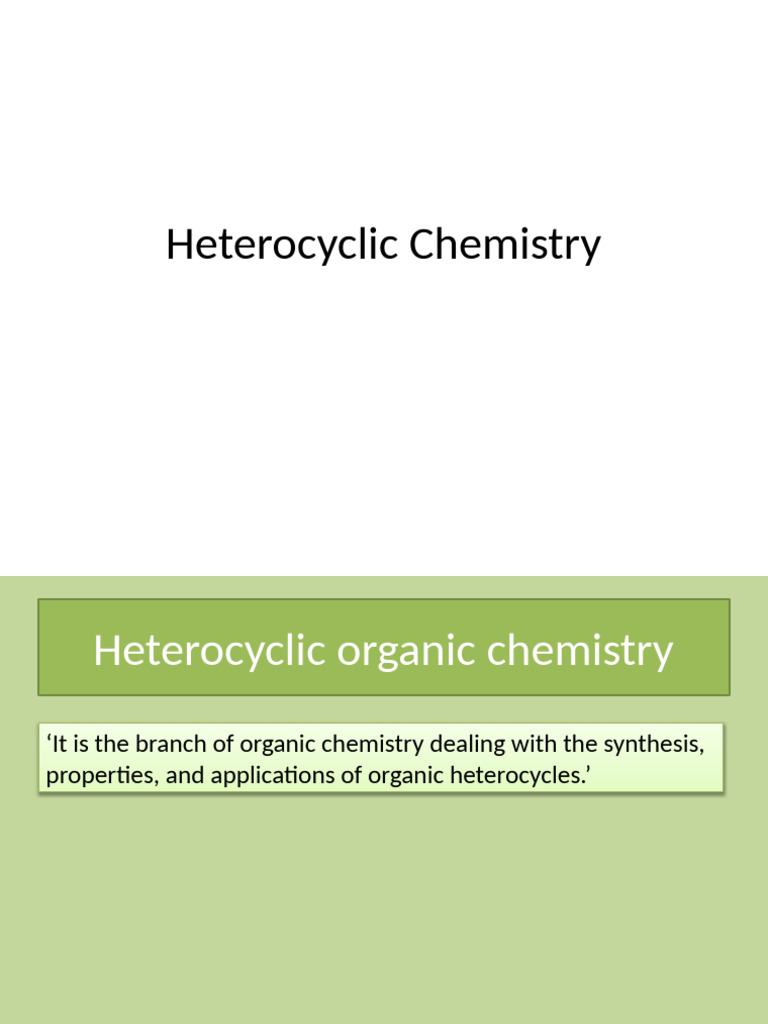 Heterocyclic Chemistry Guide | PDF | Pyridine | Heterocyclic Compound