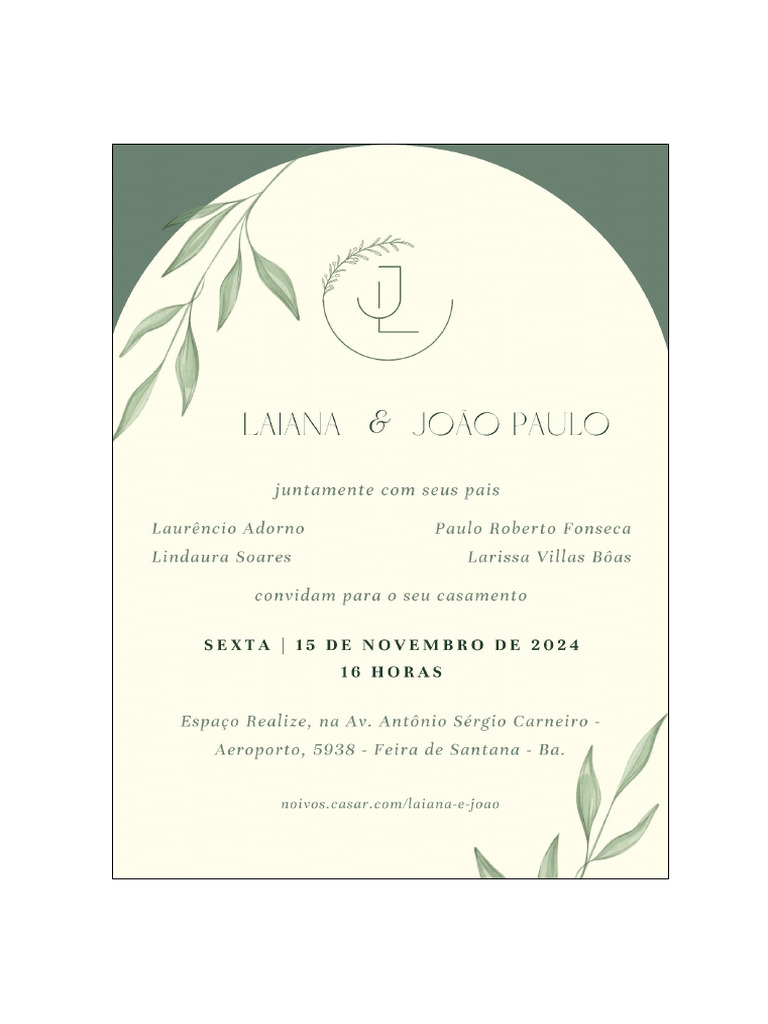 Convite Casamento Pdf