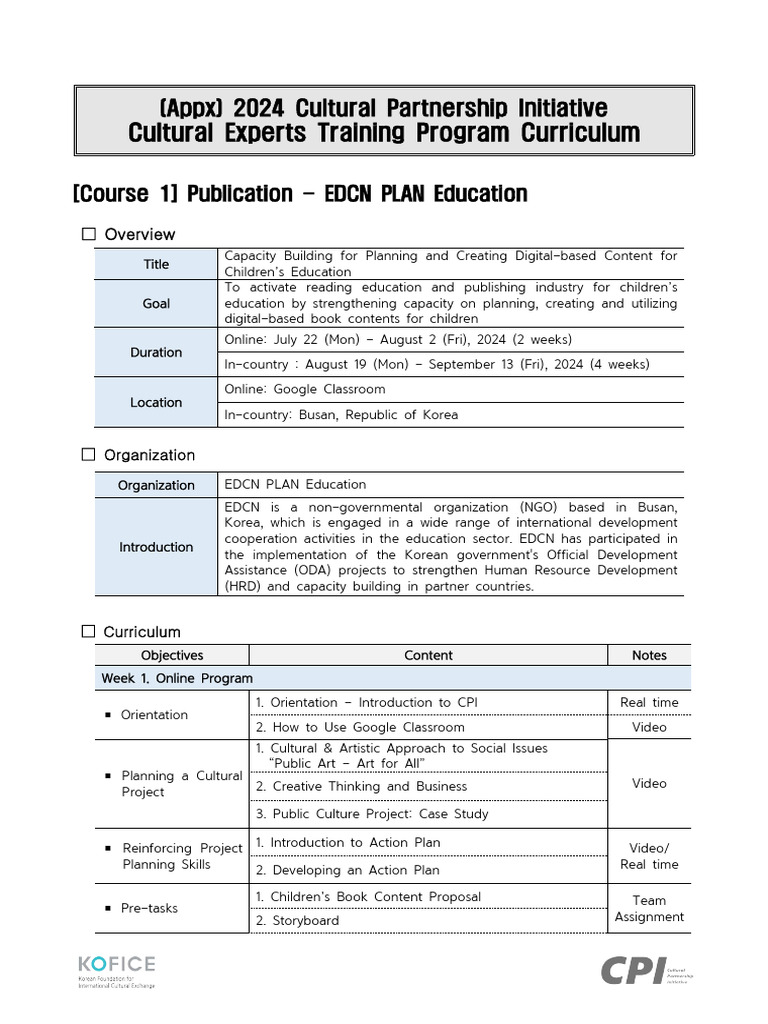 02 - Curriculum - 2024 CPI Cultural Experts Training Program - Final ...