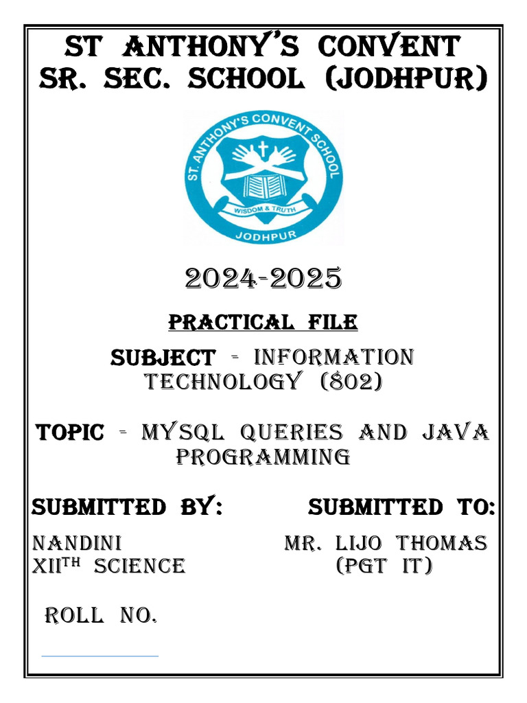 MySQL Queries & Java Programming Guide | PDF | Computers | Technology ...