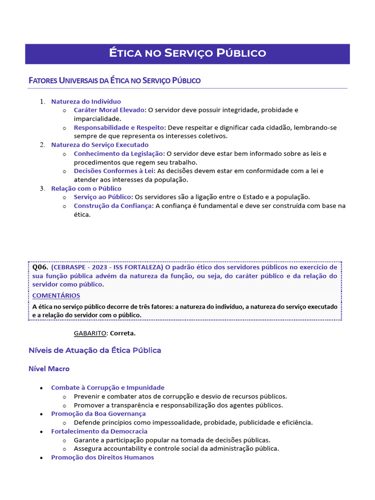 Ética no Serviço Público: Princípios e Desafios | PDF | Moralidade ...