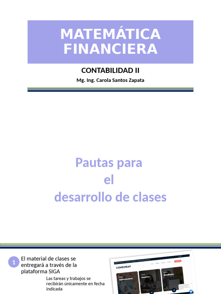 Semana 1 Matemática Financiera | PDF | Interés | Finanzas y dinero