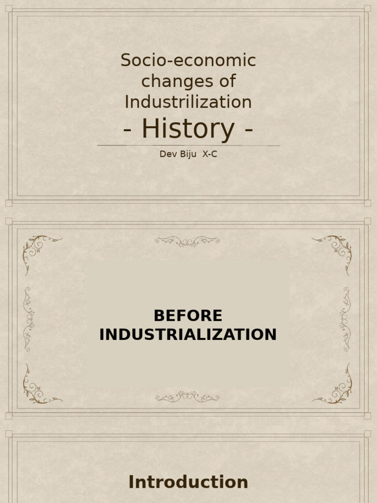 Socio-Economic Impact of Industrialization | PDF | Industrialisation ...