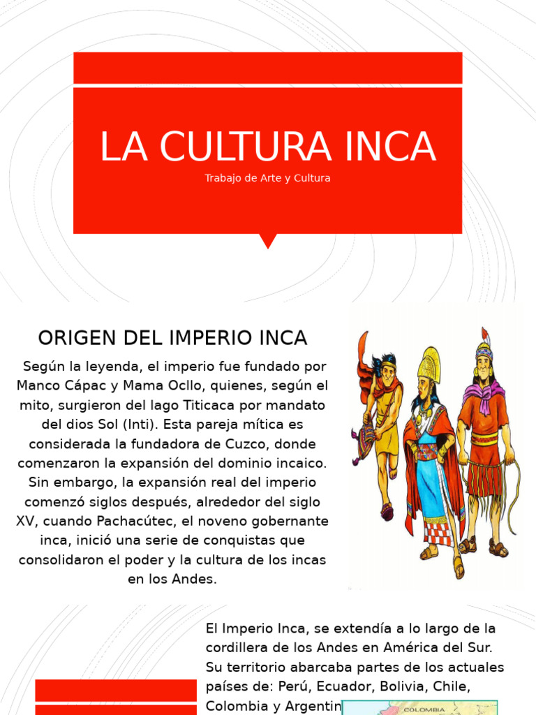 La Cultura Inca-Arte y Cultura | PDF | Imperio Inca