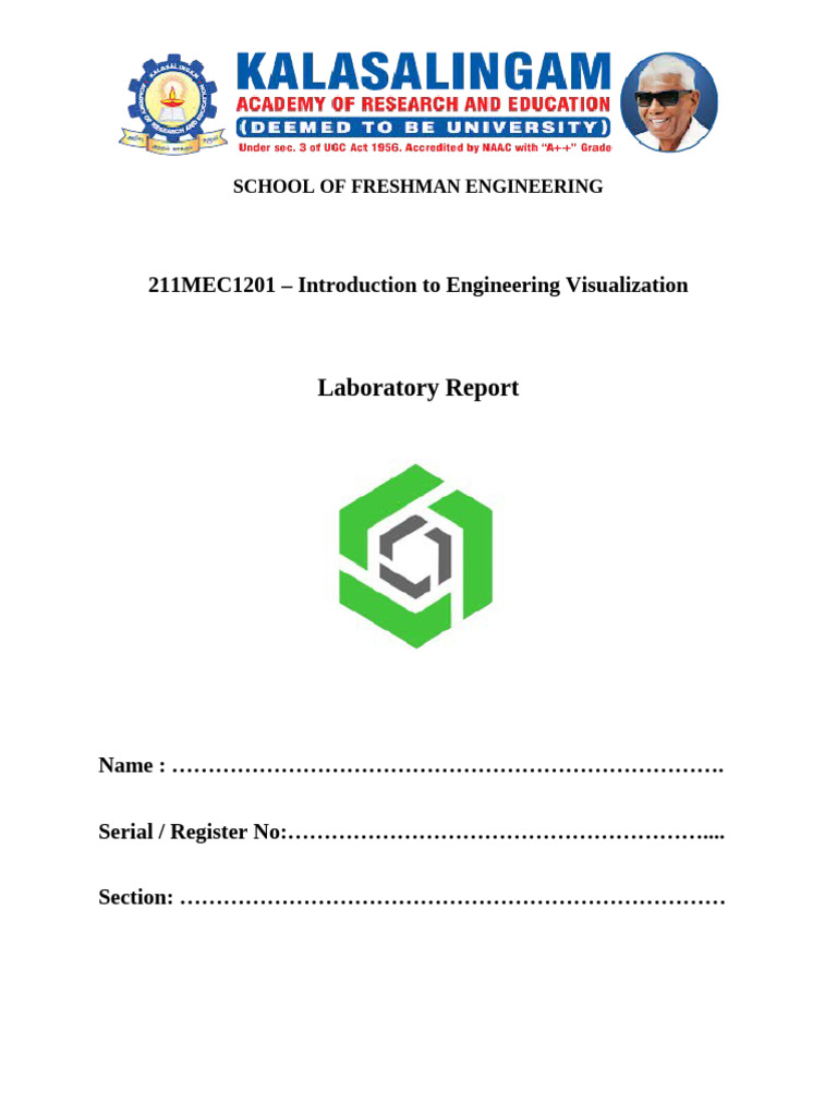 Lab Report - Front Page | PDF