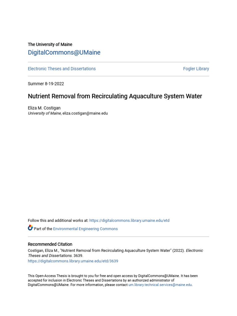 A closer look at Diy Recirculating Pond System For Nutrient Removal