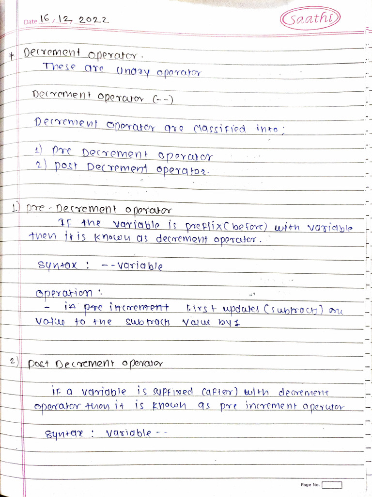 Decrement Operations Overview | PDF | Technology & Engineering