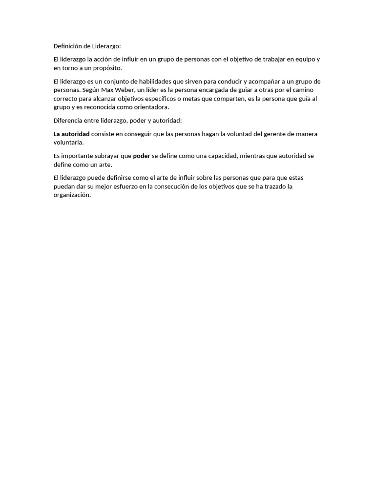 Definición y Tipos de Liderazgo | PDF | Relaciones personales, crianza ...