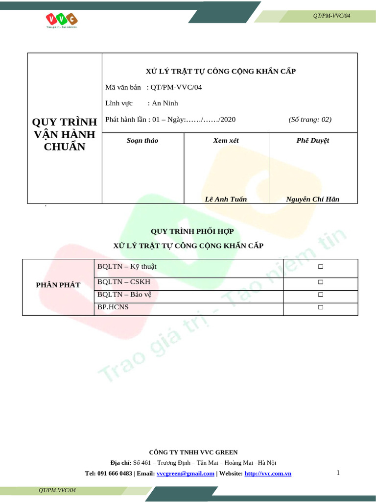 QT.PM-VVC.04 Xử lý trật tự công cộng khẩn cấp | PDF