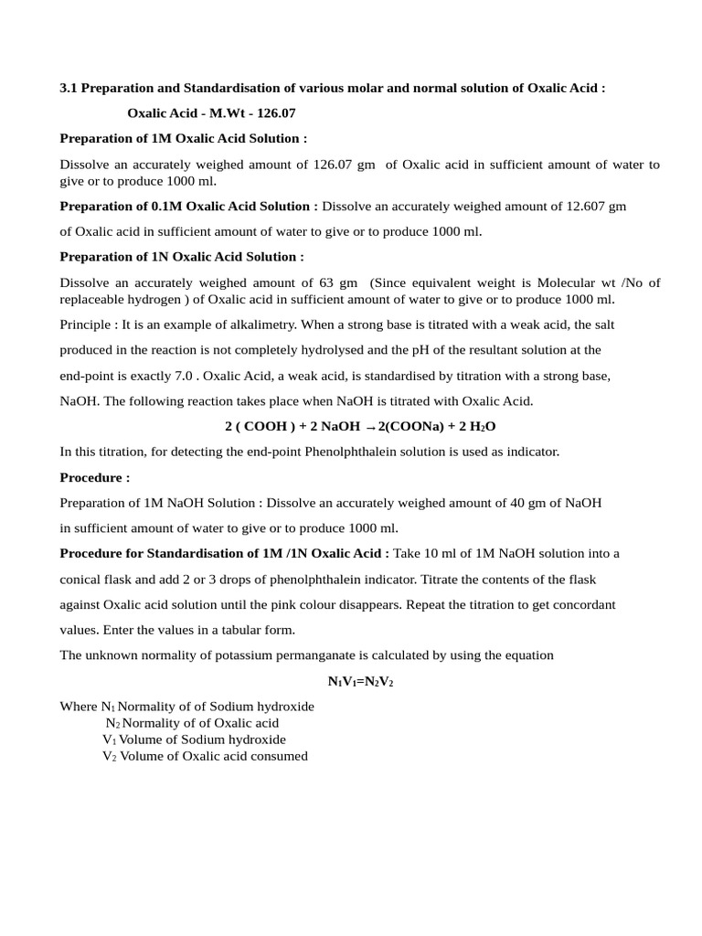 Unit I Chapter 3 | PDF | Titration | Chemistry