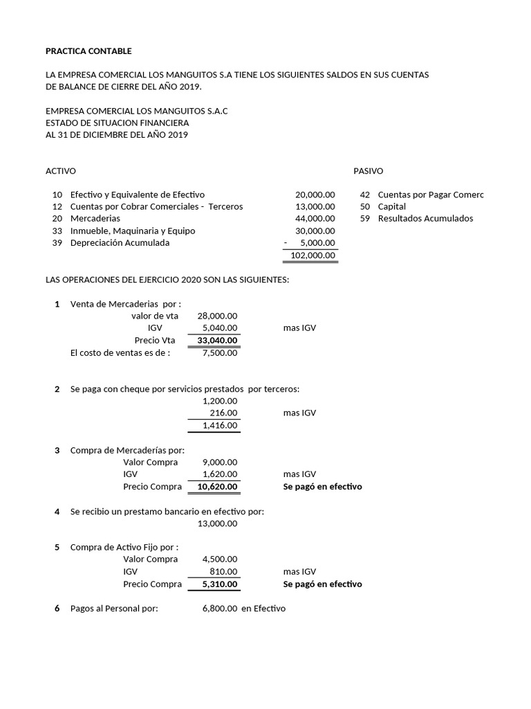 Practica Contable 2024 | PDF | Estado de resultados | Contabilidad