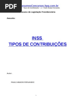 APOSTILA - Direito Previdenciário - INSS - Tipos de Contribuições - Paulo