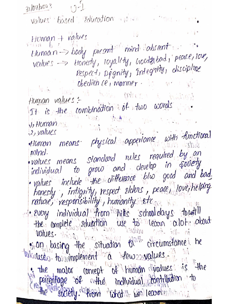 UHV Total Notes (1,2,3,4,5units) | PDF