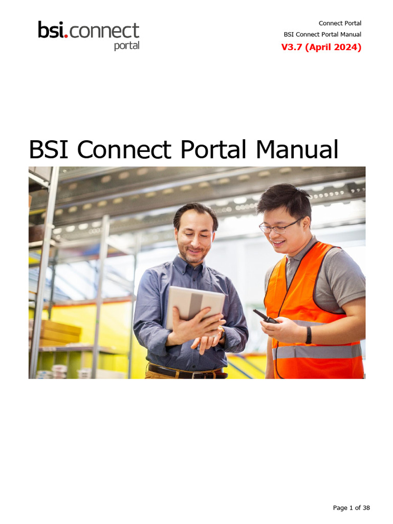 BSI Connect Portal Manual V3.7 | PDF | Password | Icon (Computing)