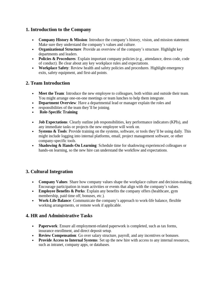 New Employee Induction Guide | PDF | Employment | Organizational Culture