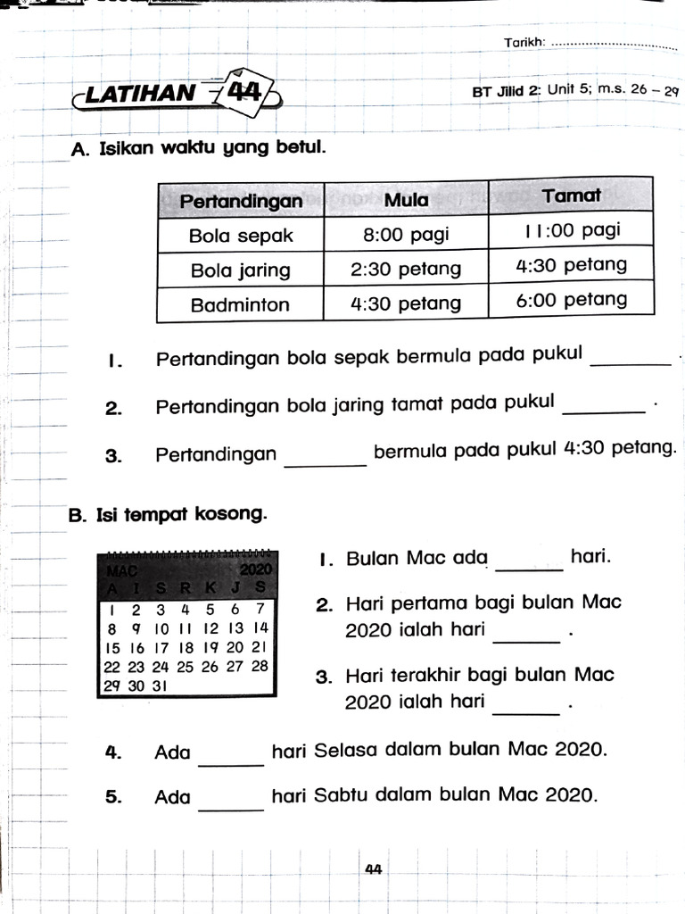 Mat Tahun 3 Ms 44 45 Pdf