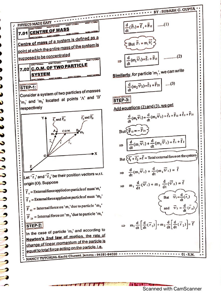 Rigid Body Notes by Scg. | PDF