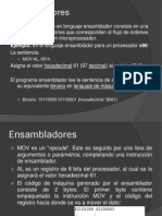Ensamblador instrucciones lenguaje máquina