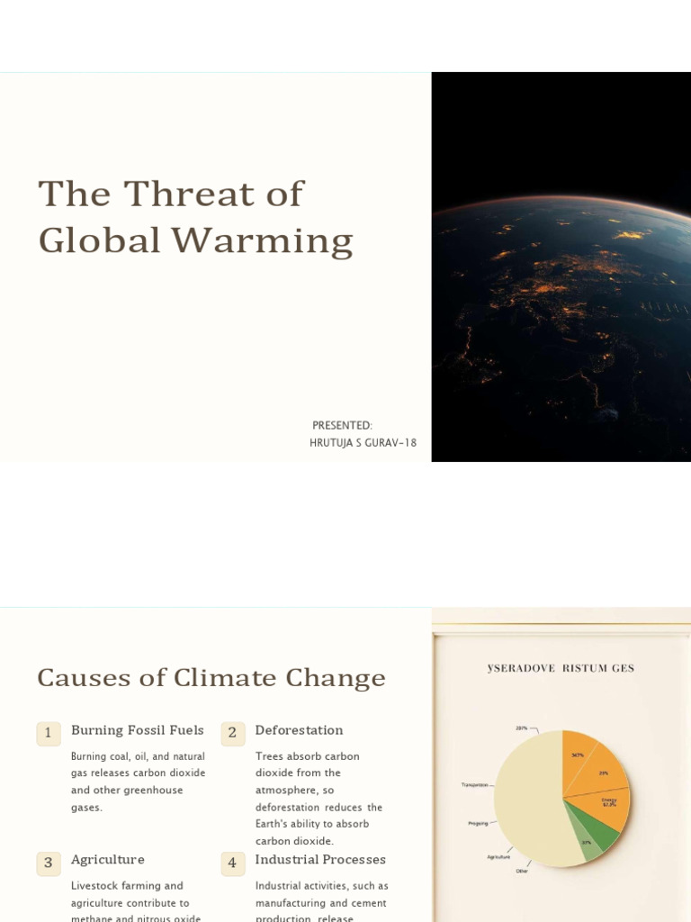 The Threat of Global Warming: Presented: Hrutuja S Gurav-18 | PDF ...