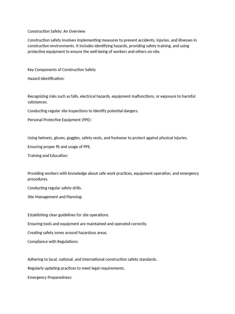 Construction Safety1 | PDF | Occupational Safety And Health | Safety