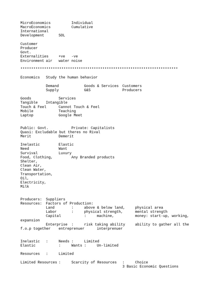 Economics Concepts and Principles | PDF | Finance & Money Management ...