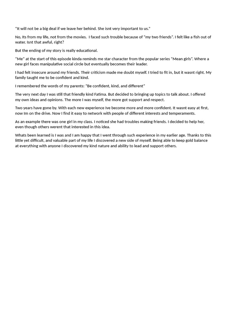 Overcoming Insecurity: My Journey to Confidence | PDF | Wellness