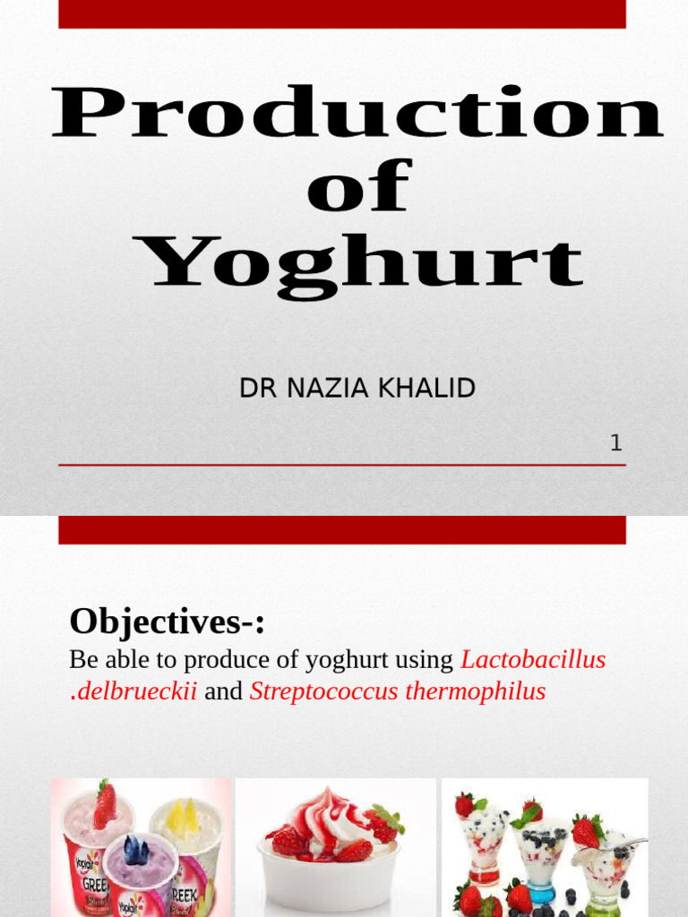 Yoghurt Production Process Overview | PDF | Yogurt | Milk