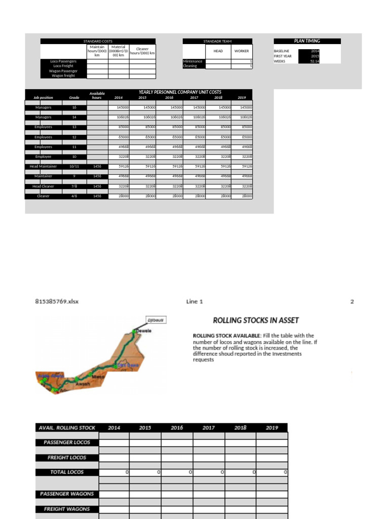 Rolling Stock Cost Analysis 2014-2019 | PDF | Cargo | Train