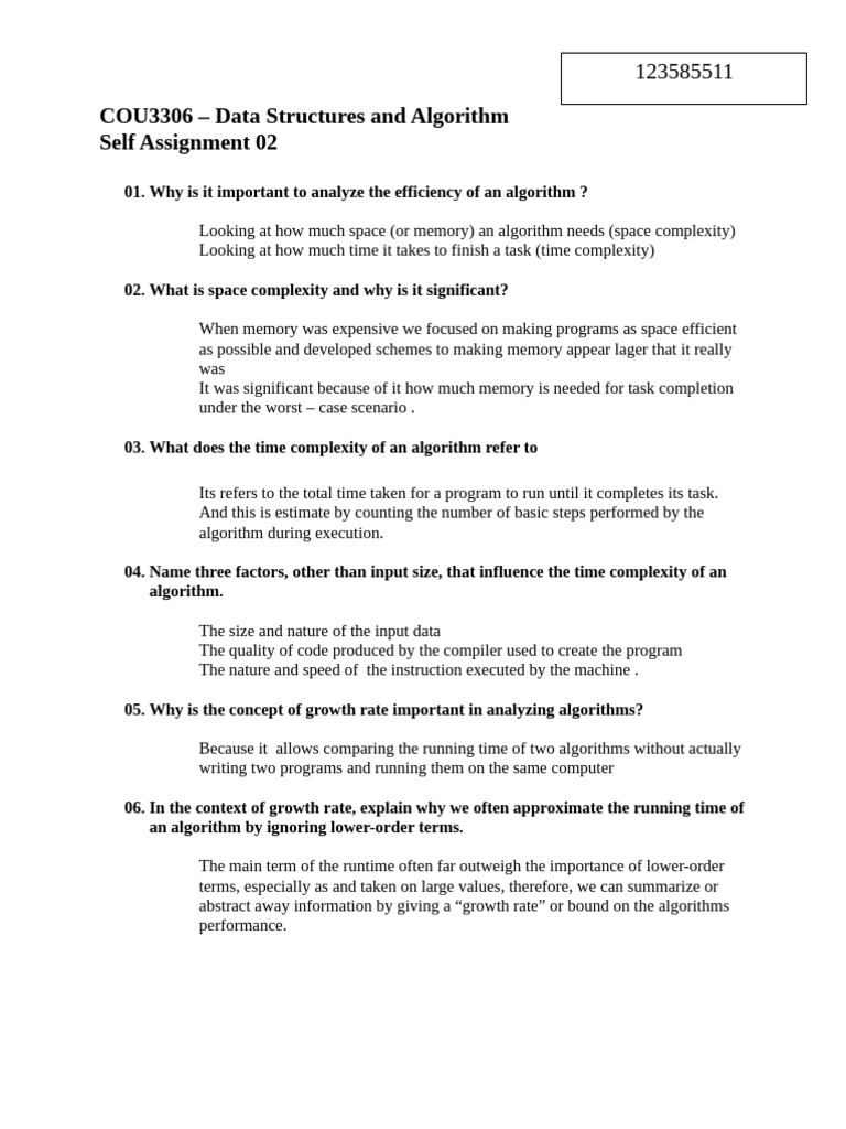 Cou3306 Saq 02 | PDF | Computational Complexity Theory | Algorithms