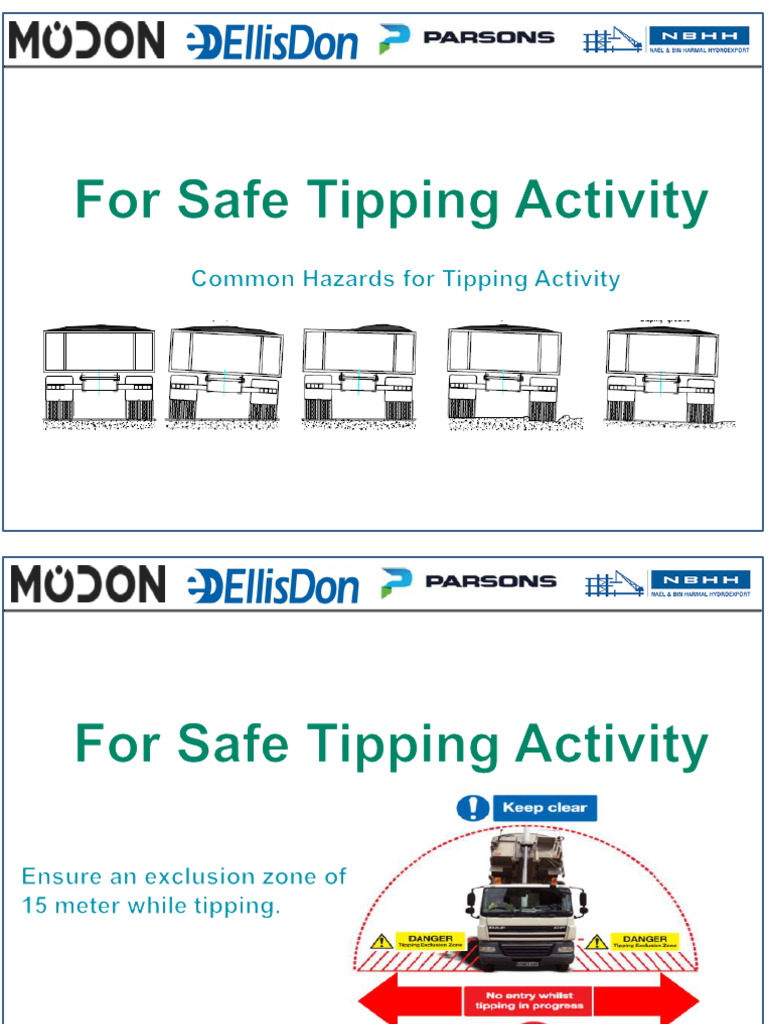 Safe Tipping Activity Safety Guidelines | PDF