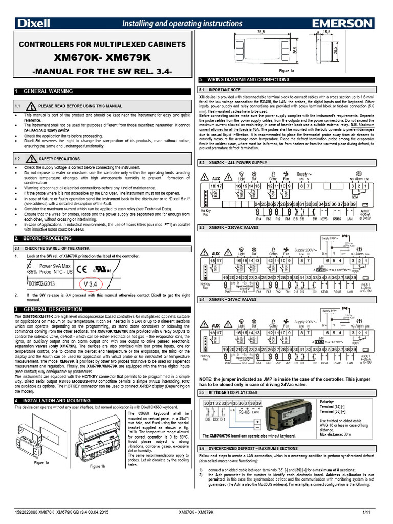 Dixell XM670K/XM679K User Manual | PDF | Power Supply | Computer Keyboard