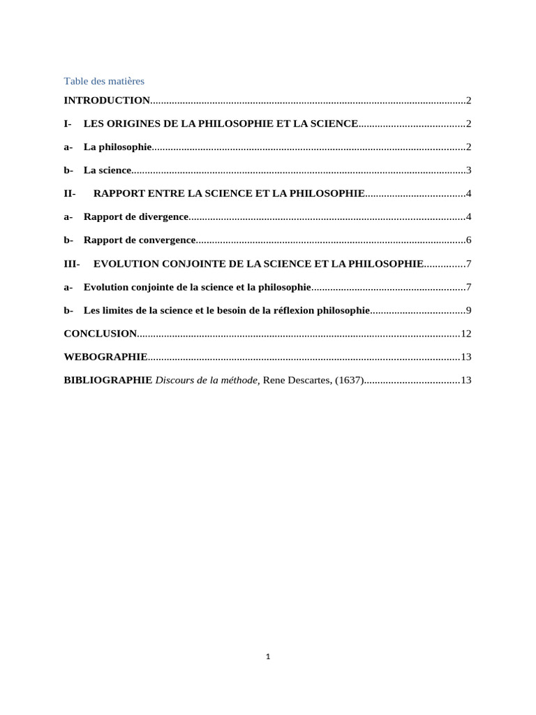Science et philosophie : origines et rapports | PDF | Science ...