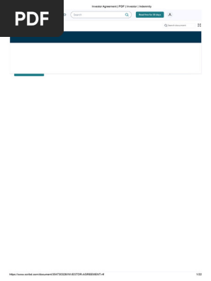 Investor Agreement _ PDF _ Investor _ Indemnity