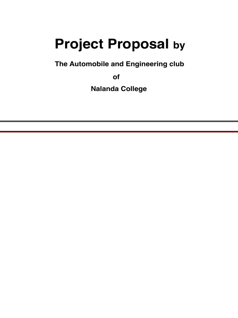 Project Car Proposal by Nalanda College | PDF | Career & Growth