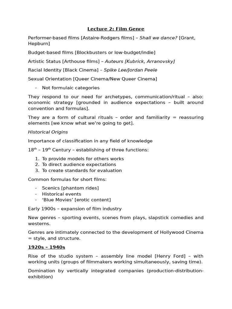Film genre pdf