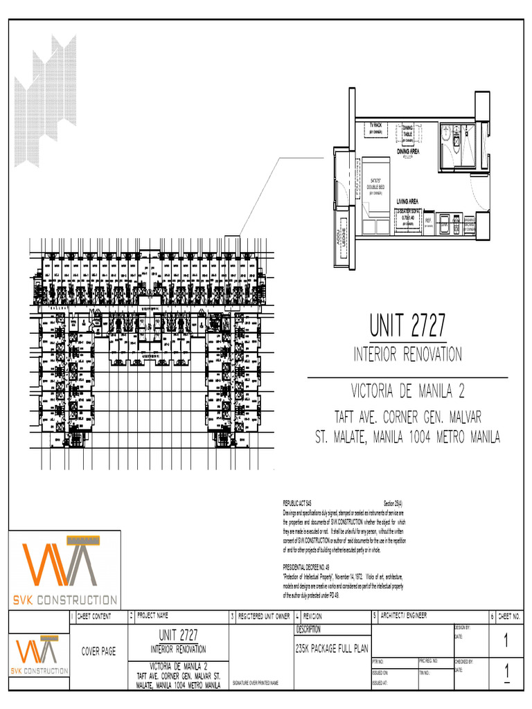 As-Built Floor Plan for Unit 2727 | PDF | Tile | Architectural Elements