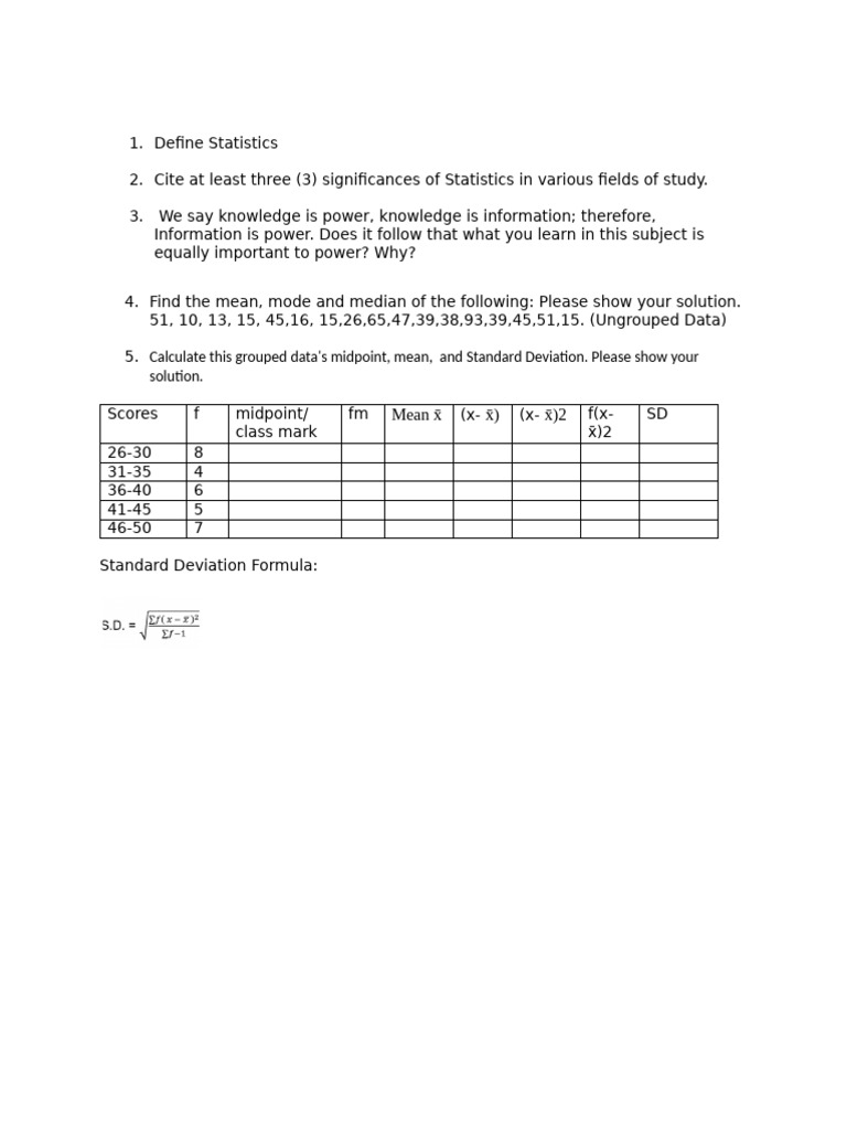 Define Statistics | PDF