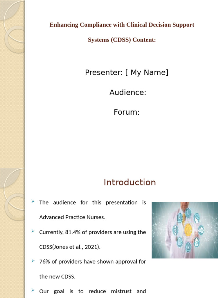 Enhancing Compliance With Clinical Decision Support Systems (CDSS ...